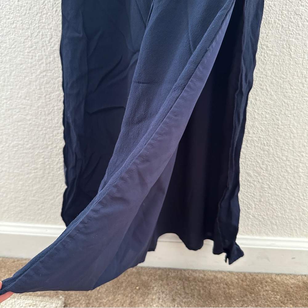 Madewell Navy Blue Tassel Front Maxi Dress Wedding Guest Party‎ Size 2 - Picture 5 of 7